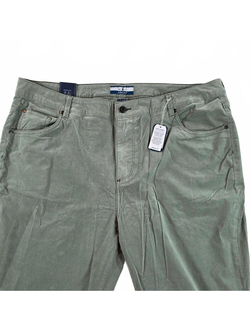 Johnnie-O Men's Chino Pants 40x34 Green Cotton Casual Classic Fit NWT